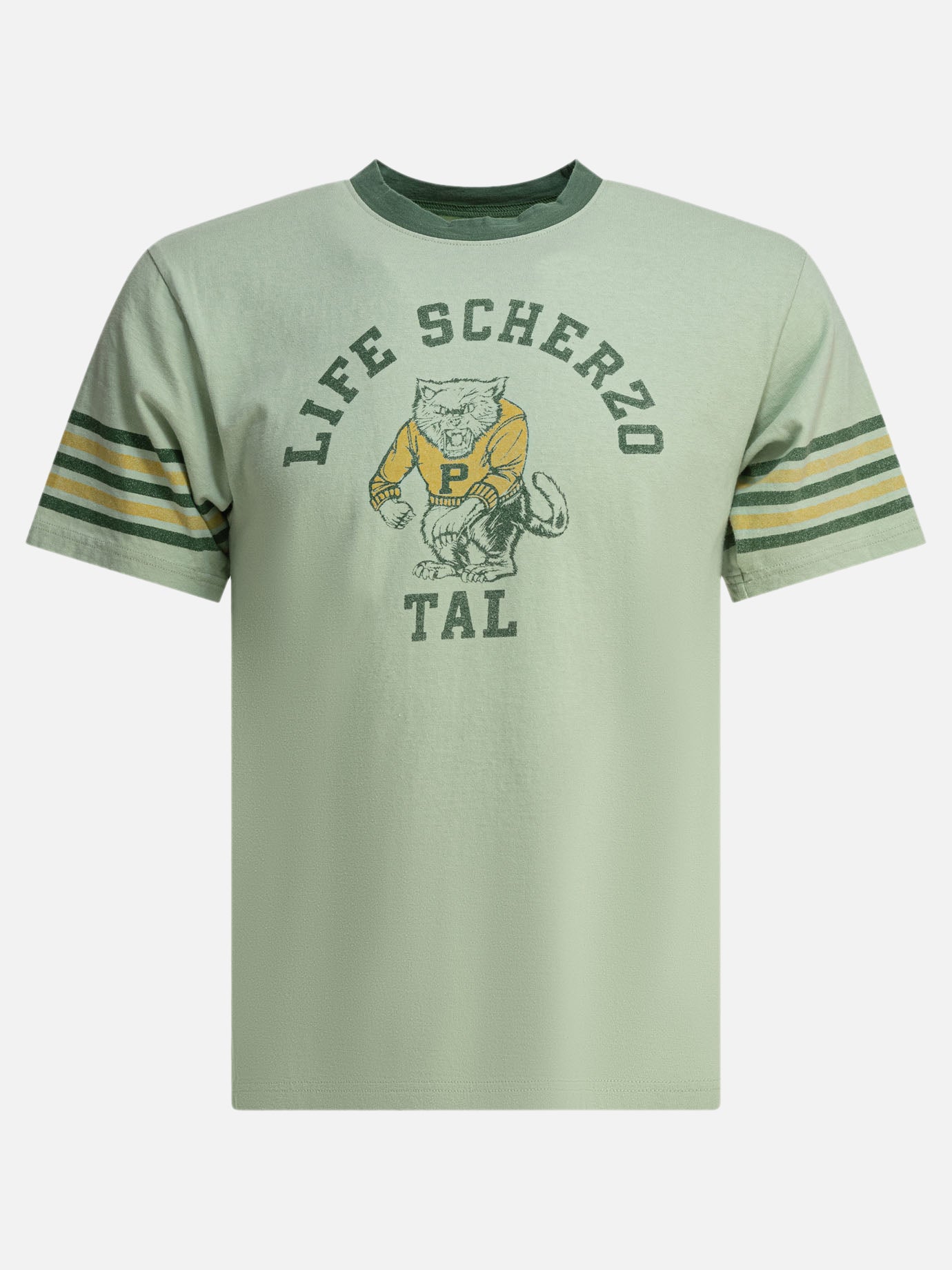 KAPITAL &quot;College CAT PITAL&quot; T-shirt 17712409_2 Green thumbnail_1