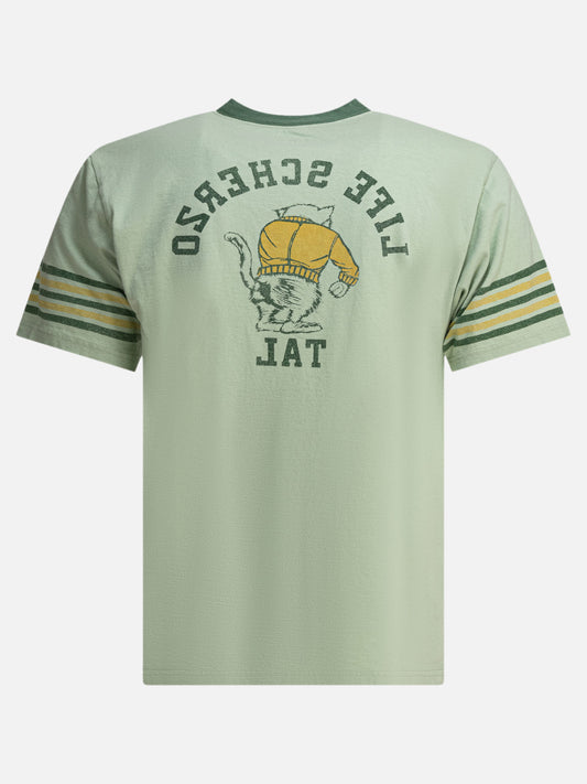 KAPITAL "College CAT PITAL" T-shirt 17712409_2 Green 2