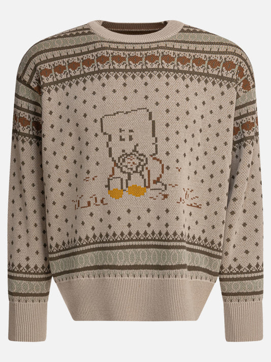 KAPITAL "Fair Isle Peckish Rainbowy" sweater 14834263_3 Beige 1