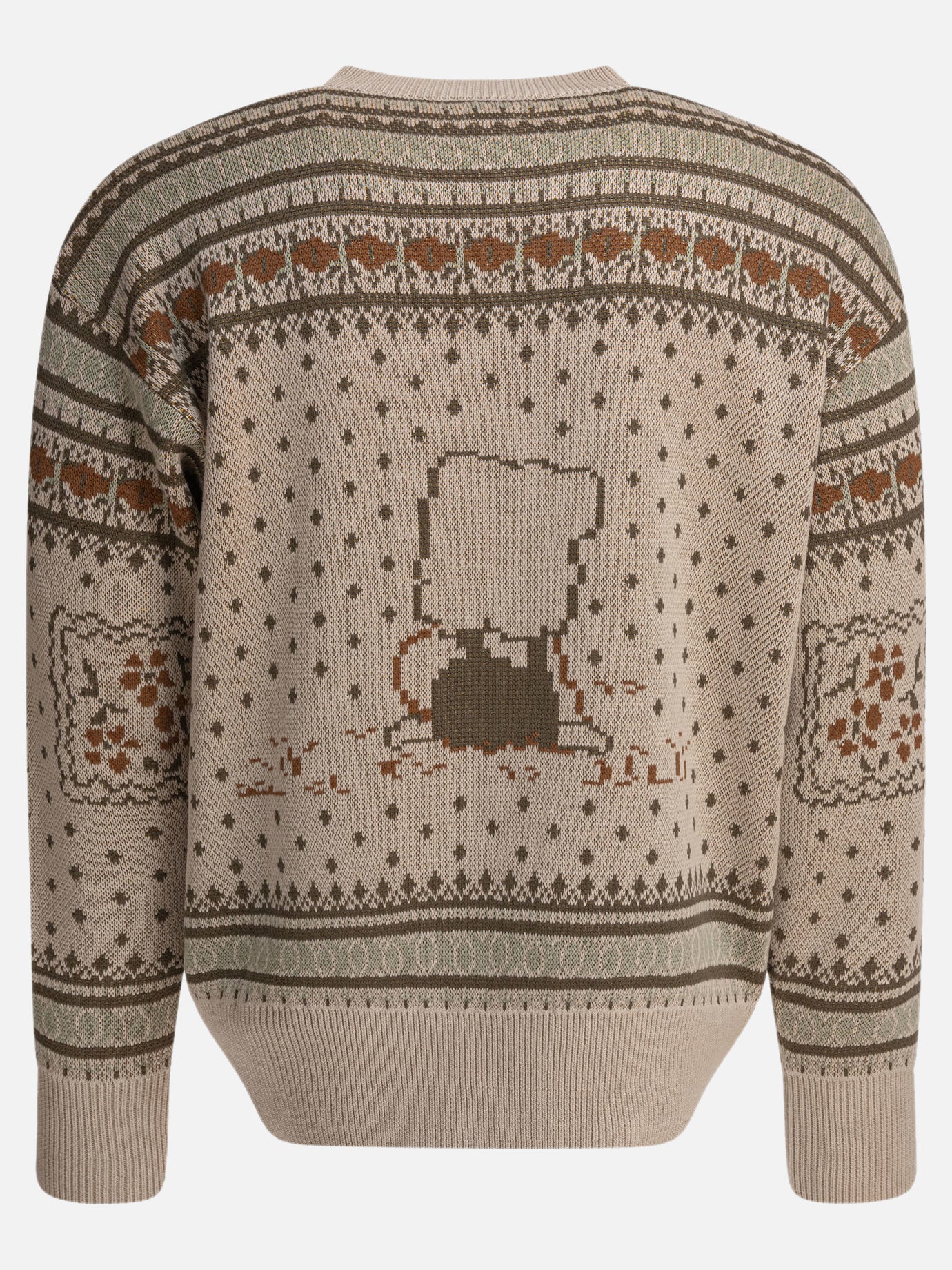 KAPITAL &quot;Fair Isle Peckish Rainbowy&quot; sweater 14834263_3 Beige thumbnail_2