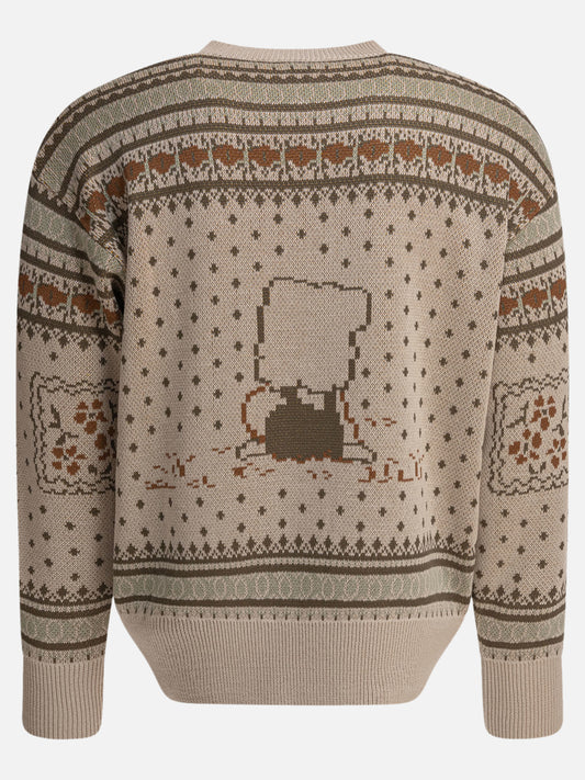 KAPITAL "Fair Isle Peckish Rainbowy" sweater 14834263_3 Beige 2