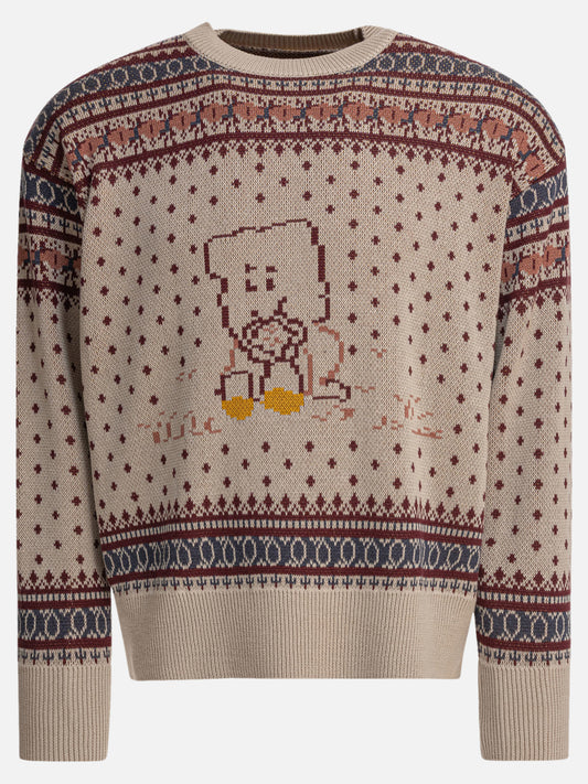 KAPITAL "Fair Isle Peckish Rainbowy" sweater 12649391_3 Brown 1