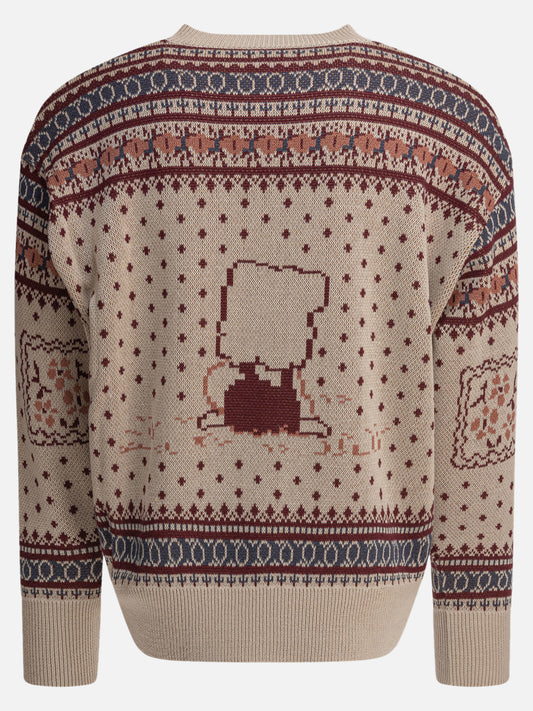 KAPITAL "Fair Isle Peckish Rainbowy" sweater 12649391_3 Brown 2