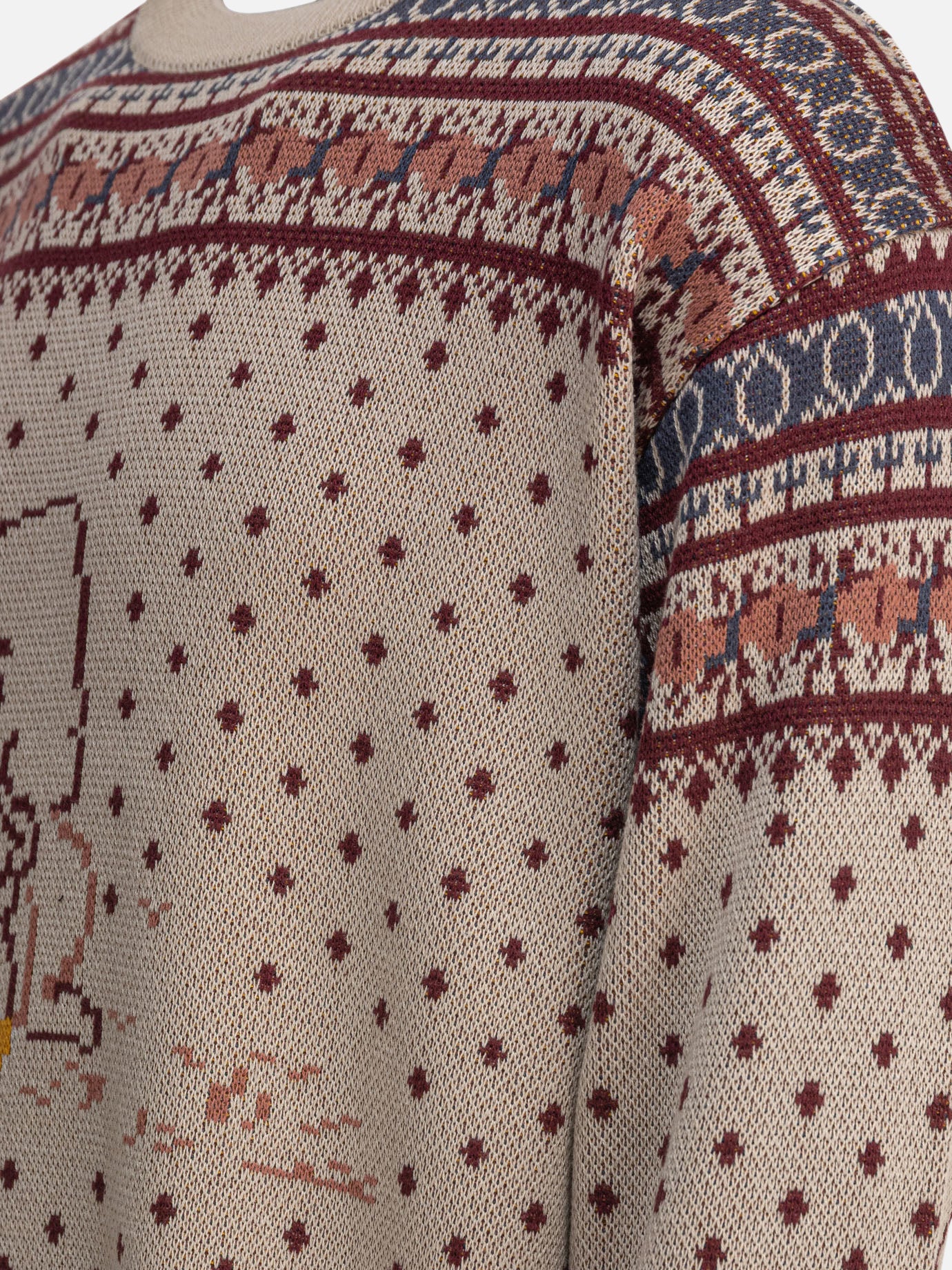 KAPITAL &quot;Fair Isle Peckish Rainbowy&quot; sweater 12649391_3 Brown thumbnail_4