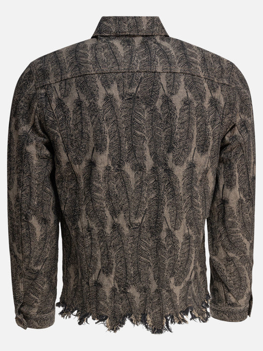 KAPITAL Denim jacket with feathers 22782834_3 Grey 2