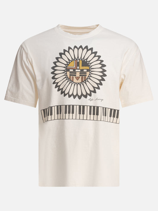 KAPITAL "Piano & Sun Face" T-shirt 10543505_S Beige 1