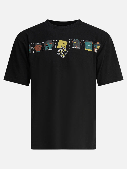 KAPITAL "Peckish & Kachina" T-shirt 19880423_M Black 1