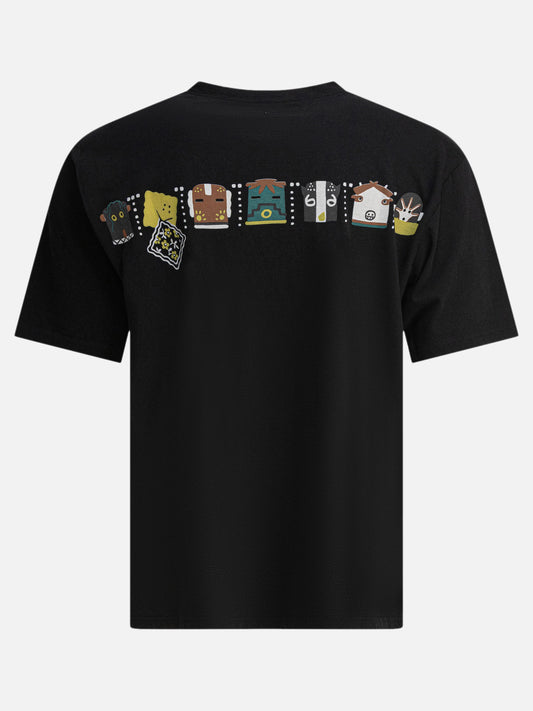 KAPITAL "Peckish & Kachina" T-shirt 19880423_M Black 2