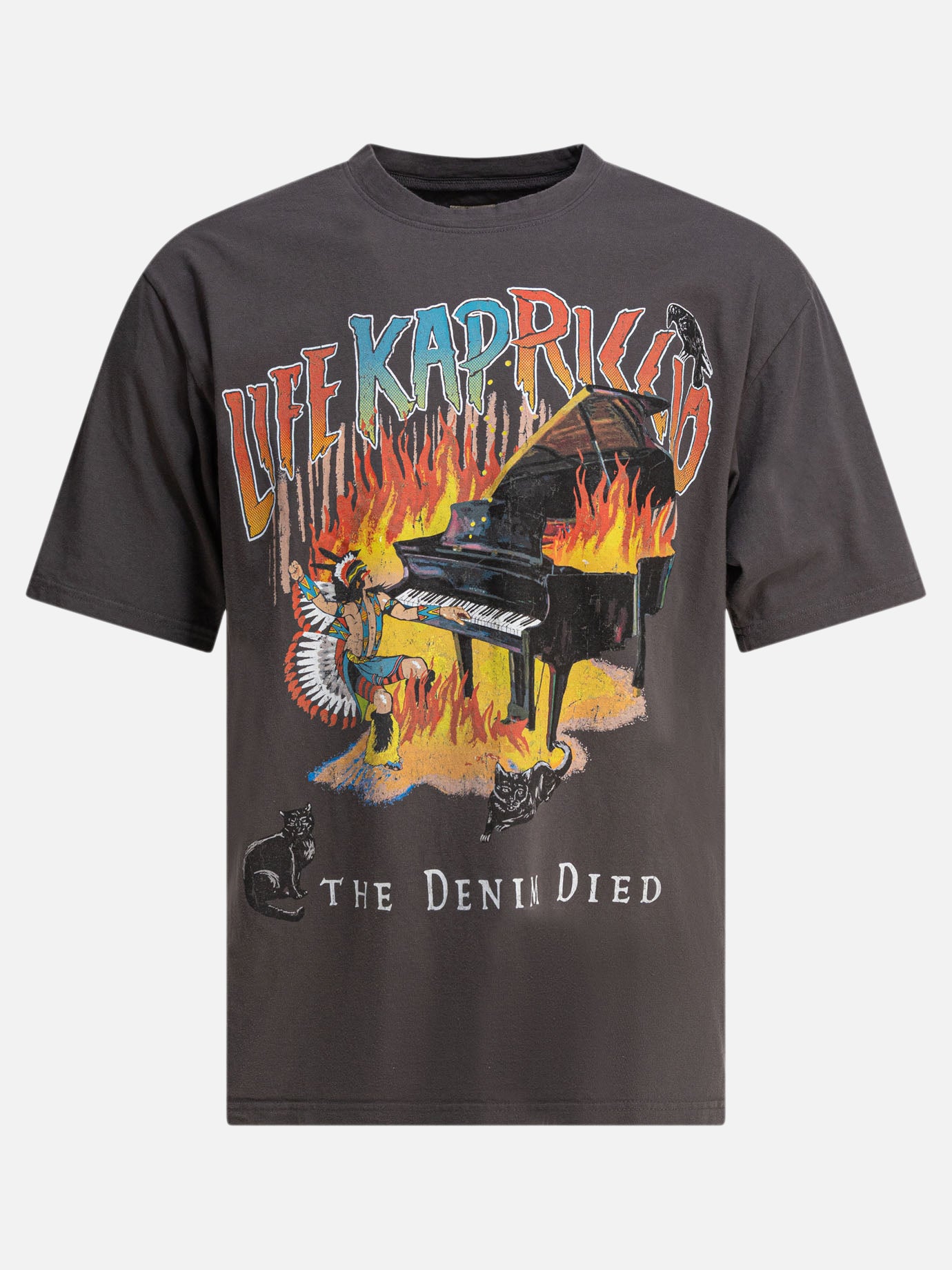 KAPITAL &quot;Burning&quot; T-shirt 16706823_S Grey thumbnail_1