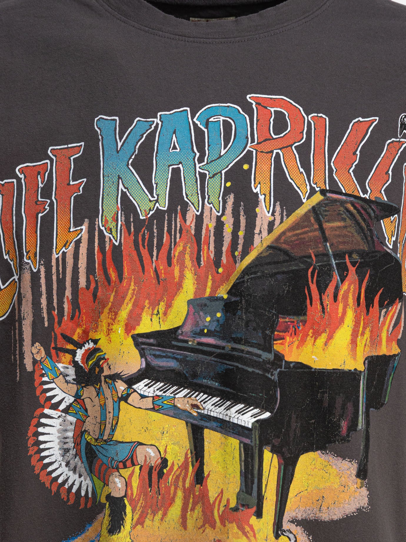 KAPITAL &quot;Burning&quot; T-shirt 16706823_S Grey thumbnail_3