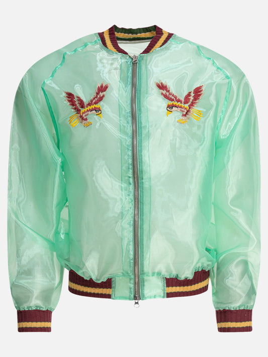 KAPITAL Bomber jacket "Sheer Pearl Mosquito Guard" 19364999_4 Green 1