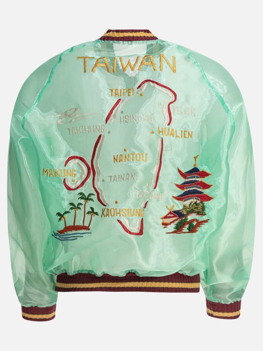 KAPITAL Bomber jacket "Sheer Pearl Mosquito Guard" 19364999_4 Green 2