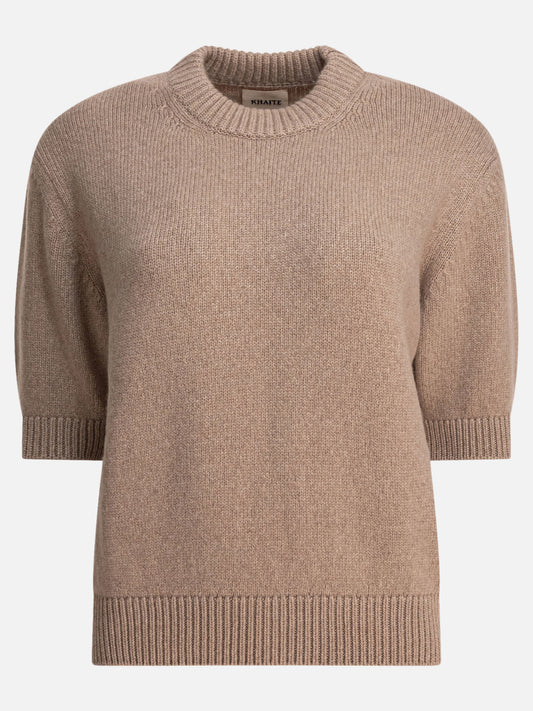 Crewneck sweaters Solid colour  Beige - Khaite Women | PDP | VIETTI Online Store 
