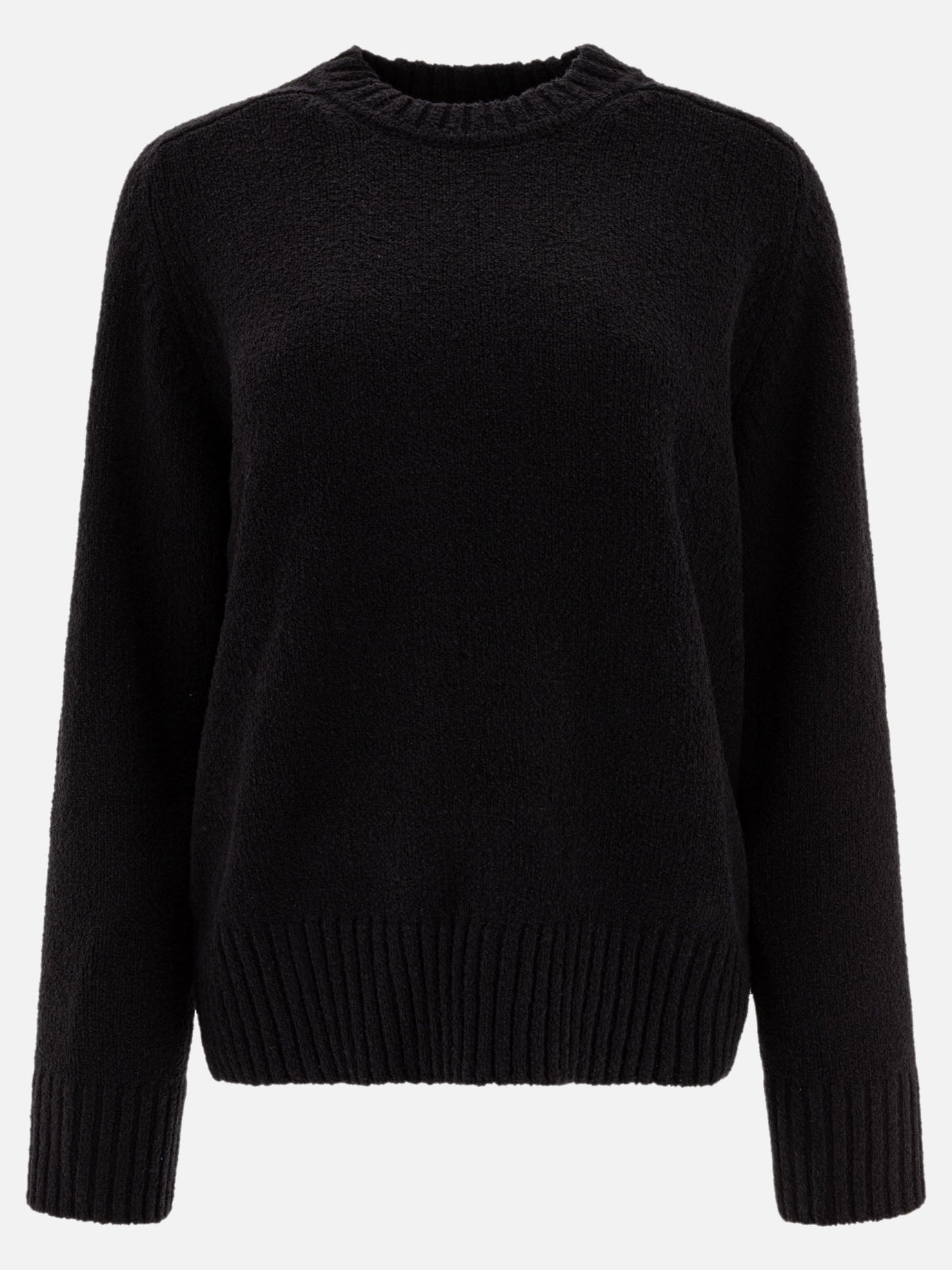 Crewneck sweaters Tinta unita  Black - Loulou Studio Women | PDP | VIETTI Online Store | Zoom-Modal
