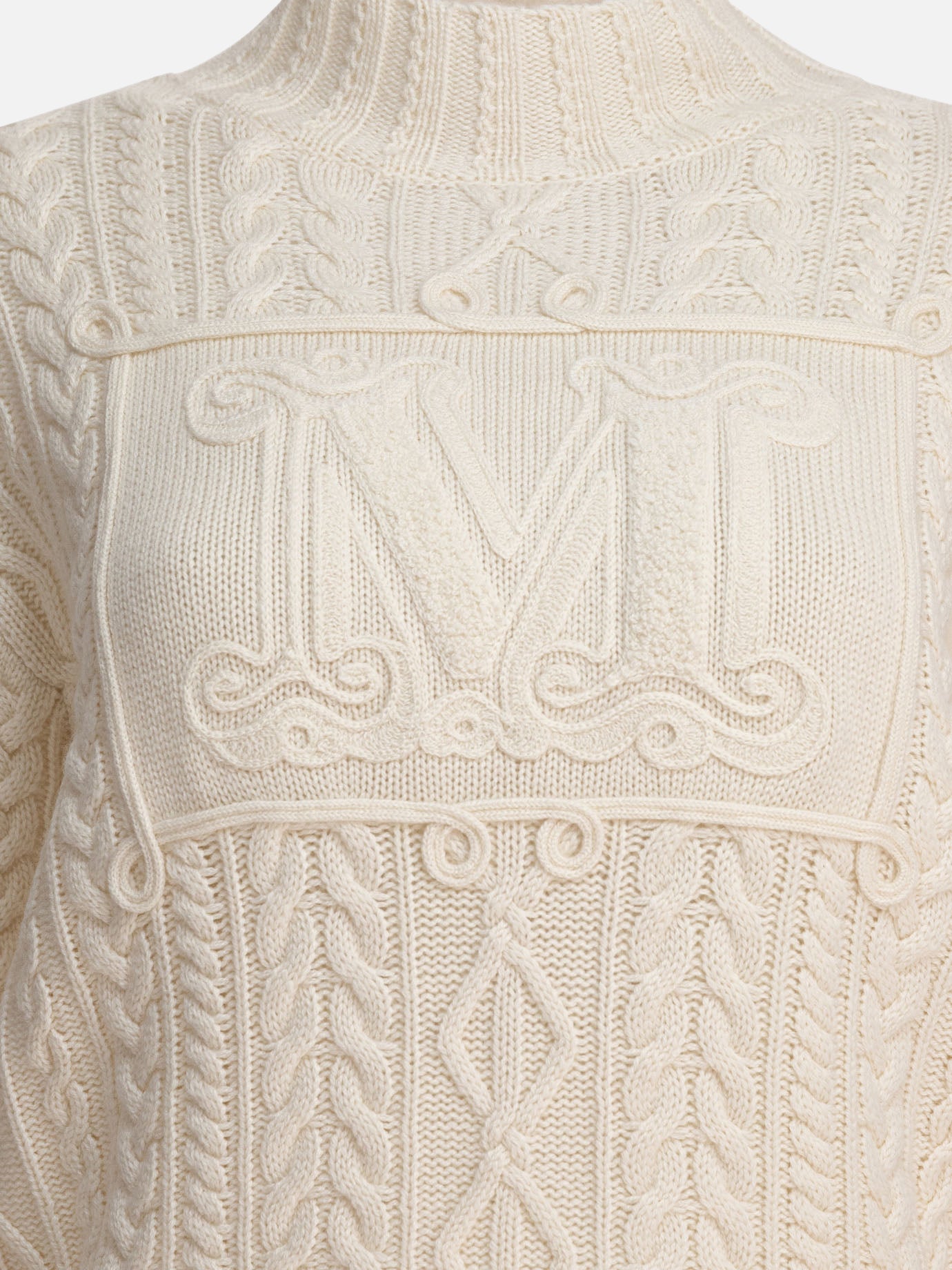 Crewneck sweaters Textured knit  White - Max Mara Women | PDP | VIETTI Online Store | Zoom-Modal_3
