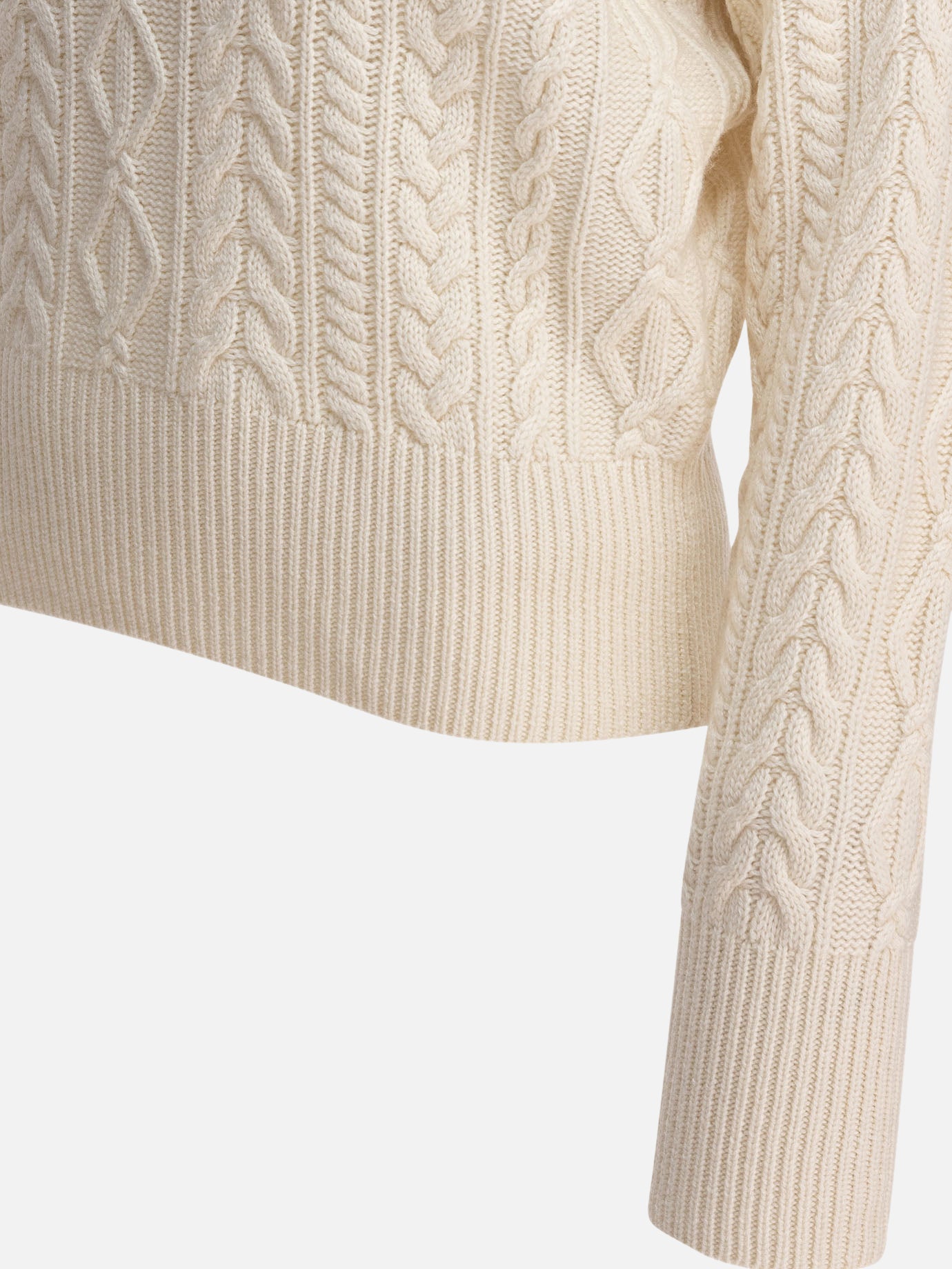 Crewneck sweaters Textured knit  White - Max Mara Women | PDP | VIETTI Online Store | thumbnail_4