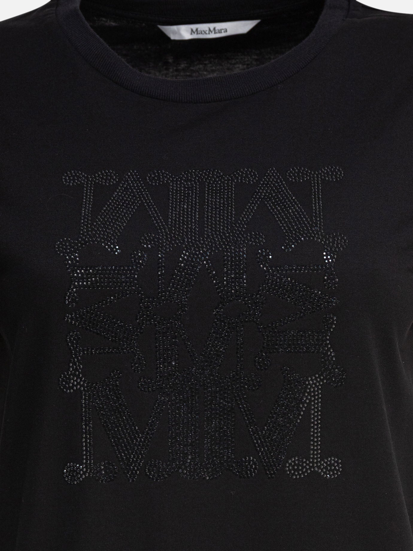 Crewneck t-shirts Logo  Black - Max Mara Women | PDP | VIETTI Online Store | thumbnail_3