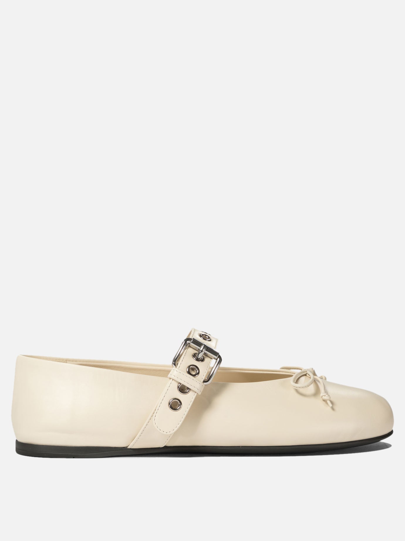 Miu Miu Leather ballet flats White