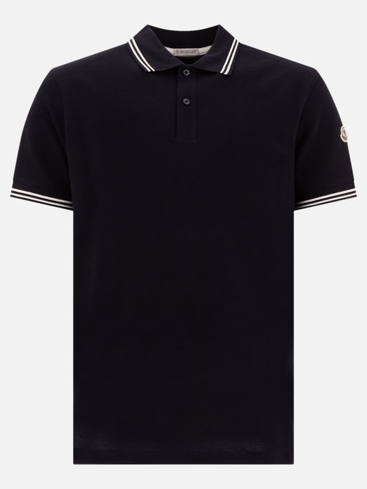 Polo shirts with buttons Logo  Blue - Moncler Men | PLP | VIETTI Online Store 
