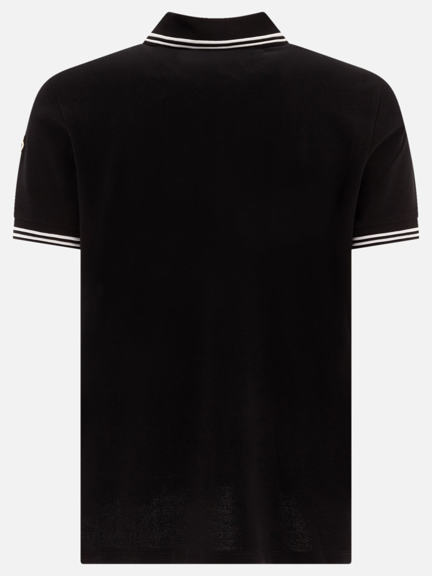 Moncler Cotton pique polo shirt Black