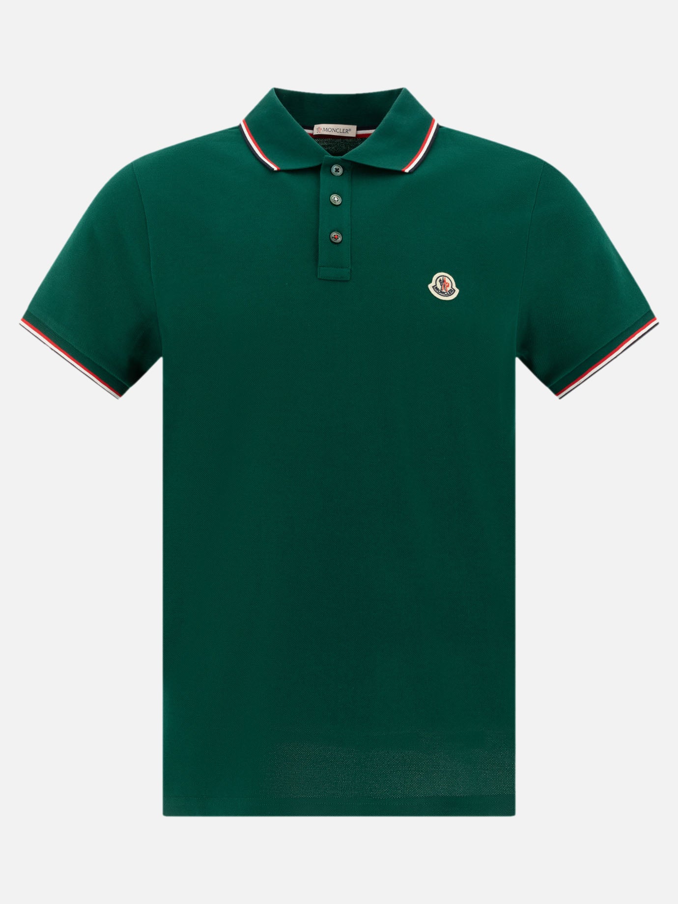 Polo shirts with buttons Logo  Green - Moncler Men | PDP | VIETTI Online Store | Zoom-Modal
