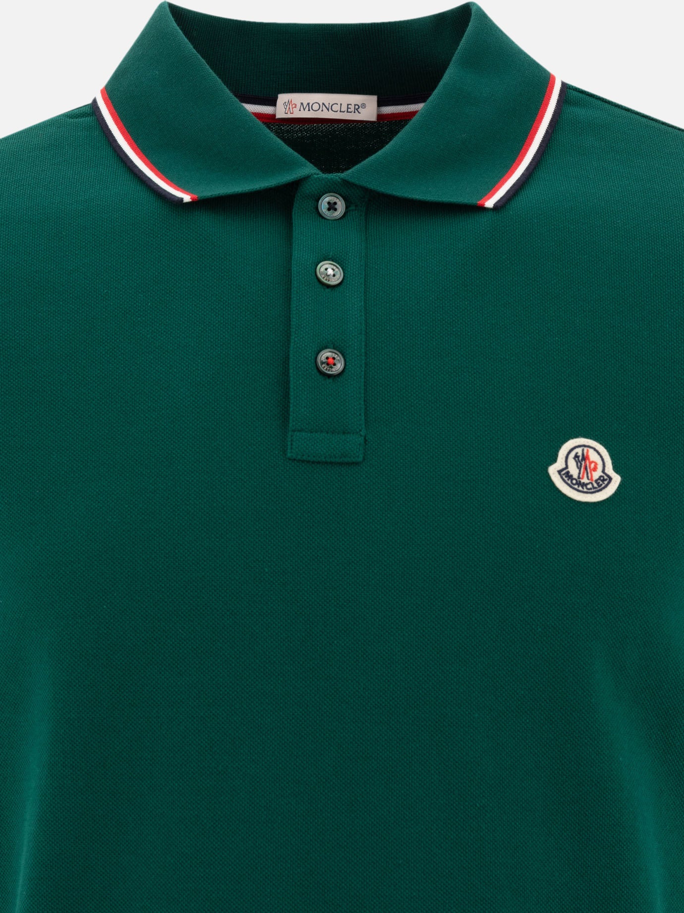 Polo shirts with buttons Logo  Green - Moncler Men | PDP | VIETTI Online Store | thumbnail_3