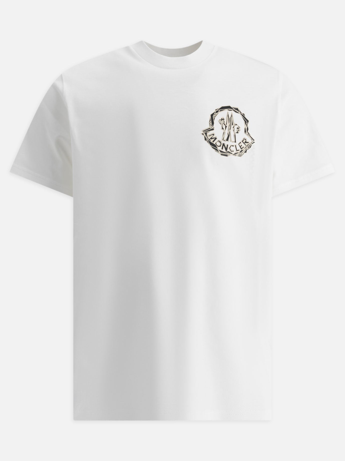 Crewneck t-shirts Logo  White - Moncler Men | PDP | VIETTI Online Store | thumbnail