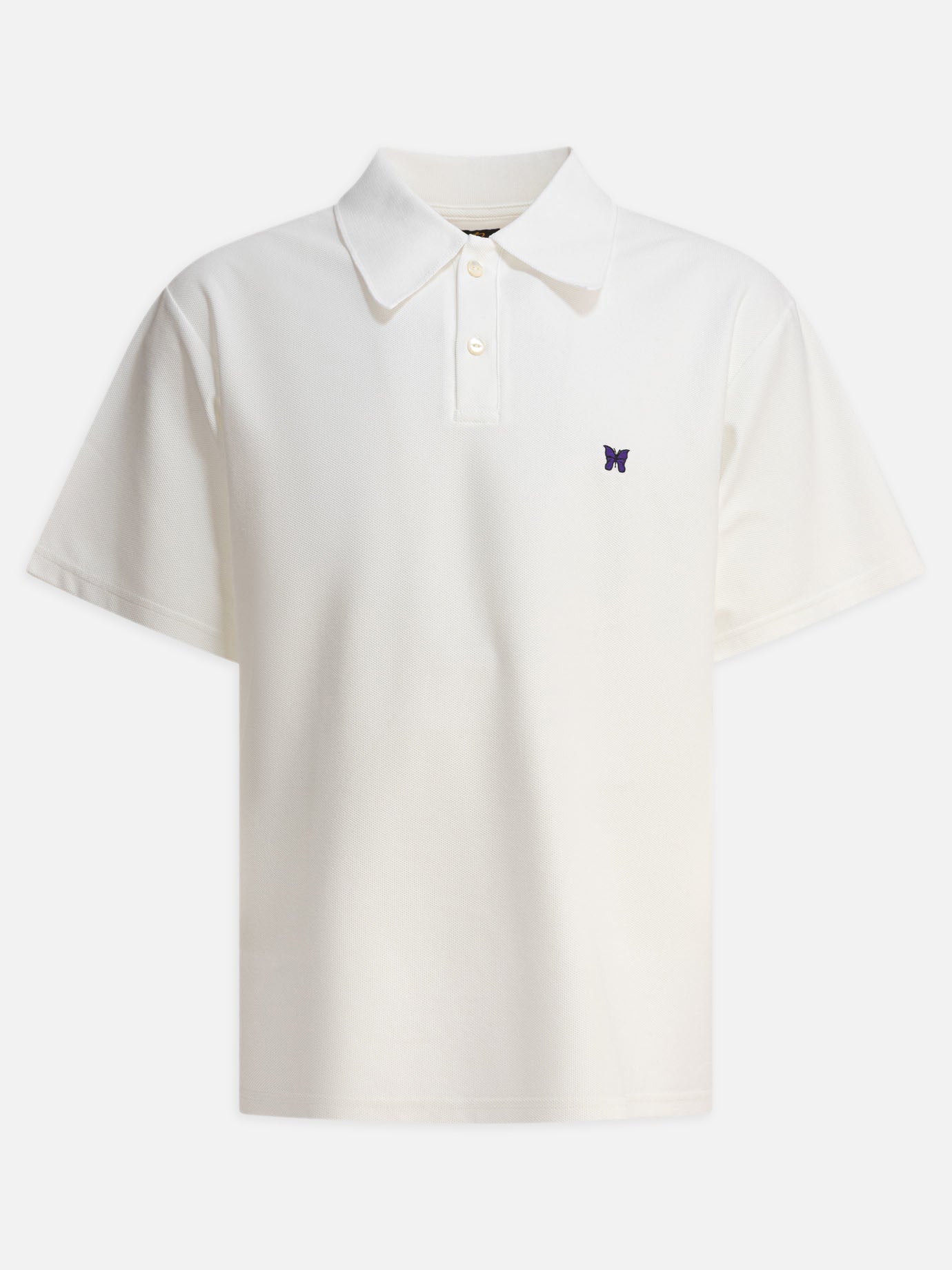 Polo shirts with buttons Logo  White - Needles Men | PDP | VIETTI Online Store | thumbnail