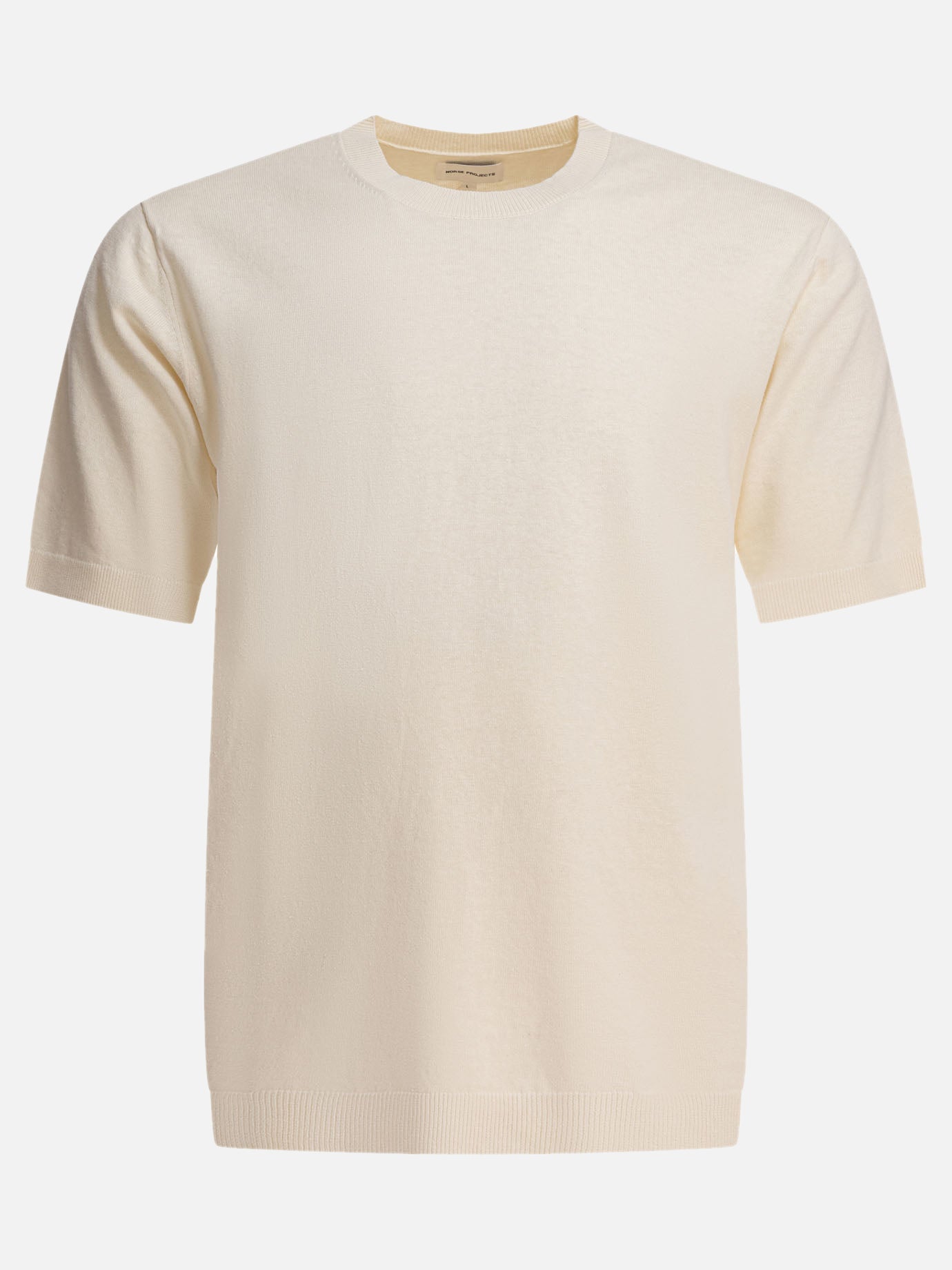 Crewneck t-shirts Solid colour  Beige - Norse Projects Men | PDP | VIETTI Online Store | thumbnail