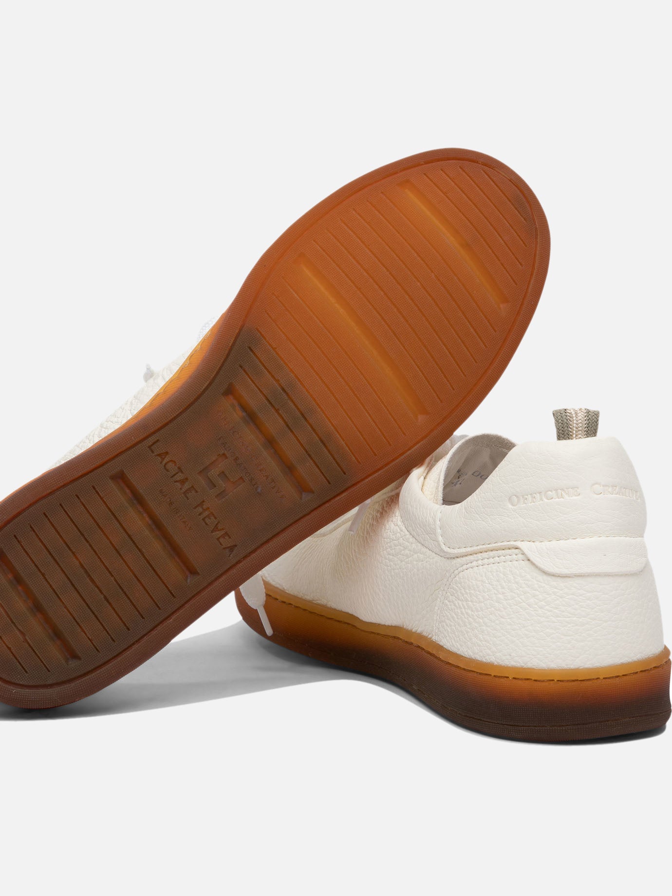 スニーカー OFFICINE CREATIVE Sneakers & Slip-On (HALO 001 DEER BIANCO) Mens White Leather Low Top Sneakers: HALO 001 – Officine