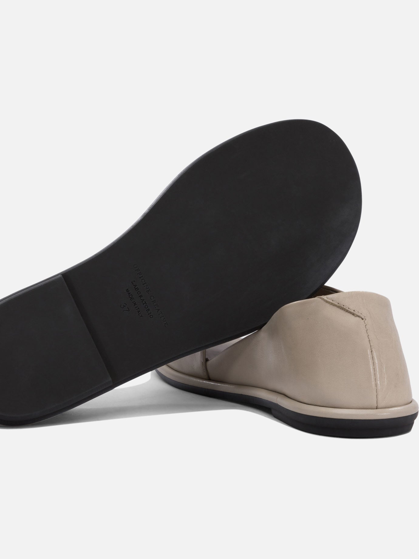 Flat sandals 100% leather - 100% rubber  Black - Officine Creative Women | PDP | VIETTI Online Store | thumbnail_5