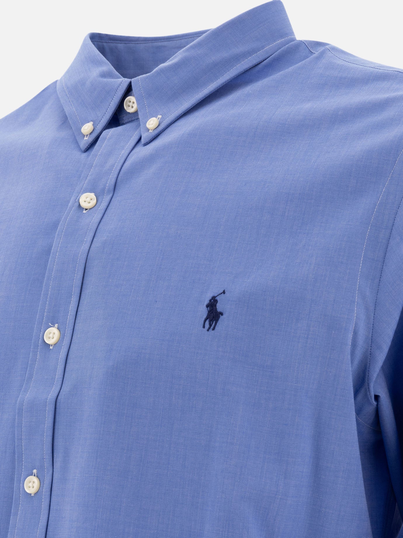 Polo Ralph Lauren Slim-fit stretch fil-à-fil shirt 13059625_S Blue thumbnail_4