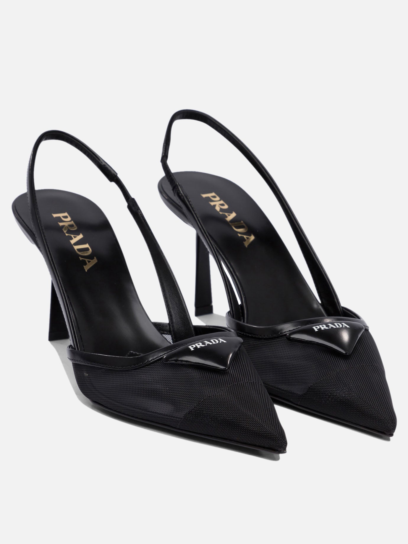 【関税込み】PRADA Mesh fabric slingback 75 mm Prada Mesh fabric slingback 75 mm Black - Women | VIETTI