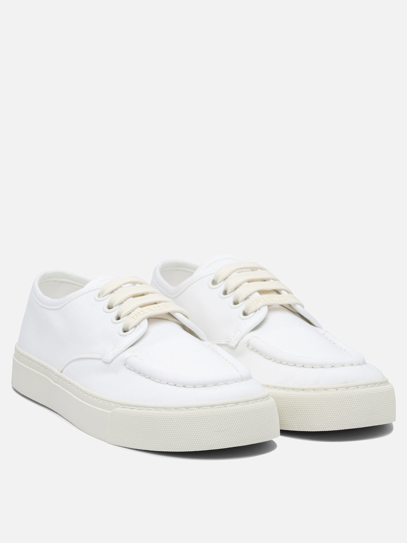 Low top sneakers 100% fabric - 100% rubber  White - Prada Men | PDP | VIETTI Online Store | thumbnail_2