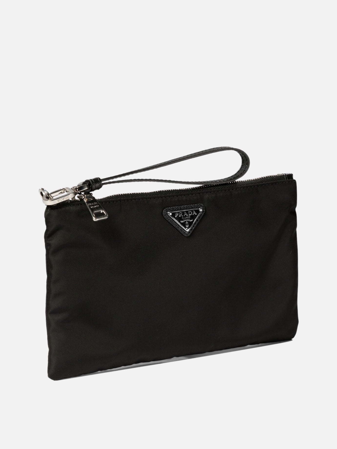 Prada Re-Nylon and Saffiano pouch Black