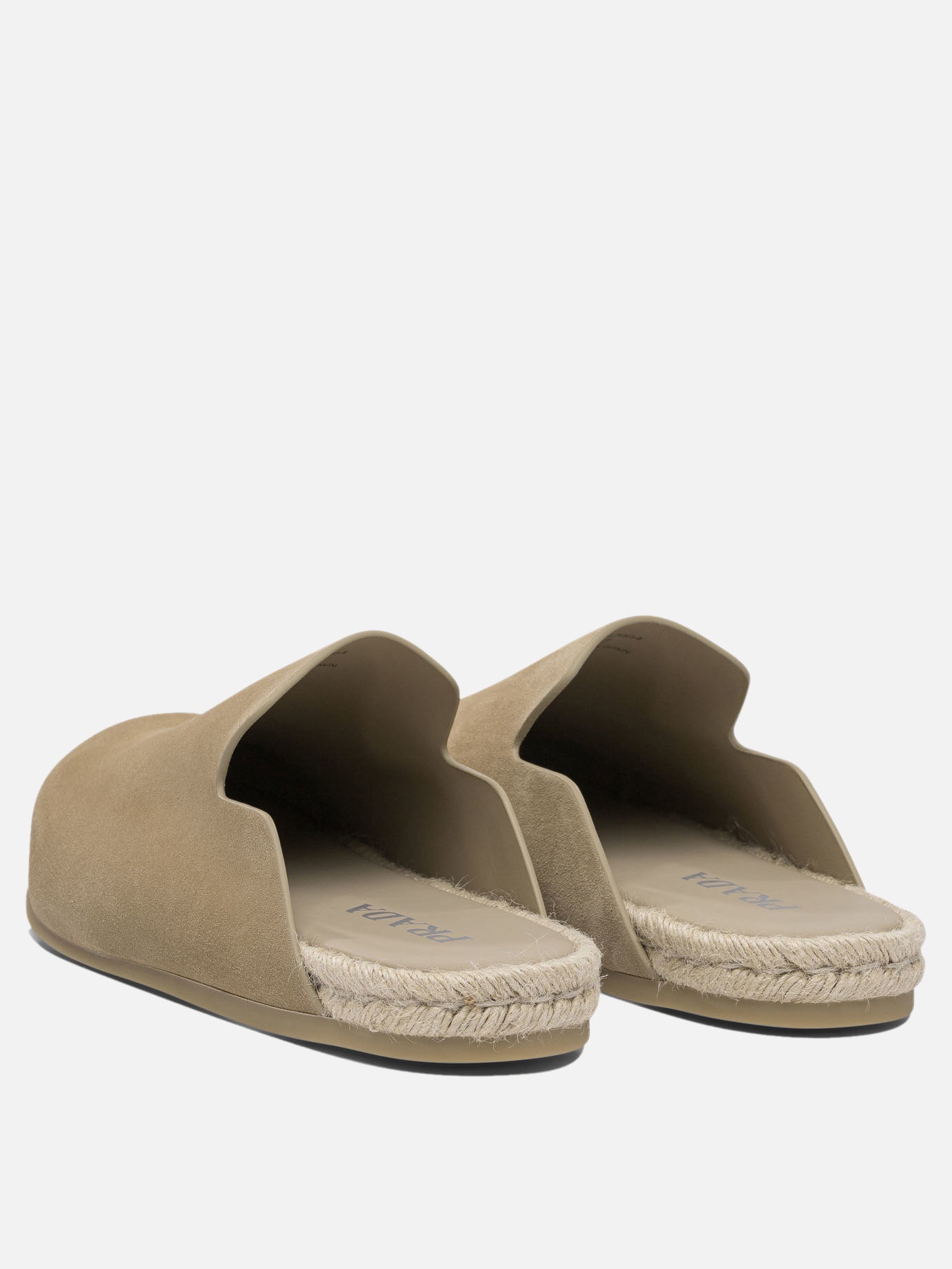 Prada Suede leather sabot 19665081_6 Beige thumbnail_4