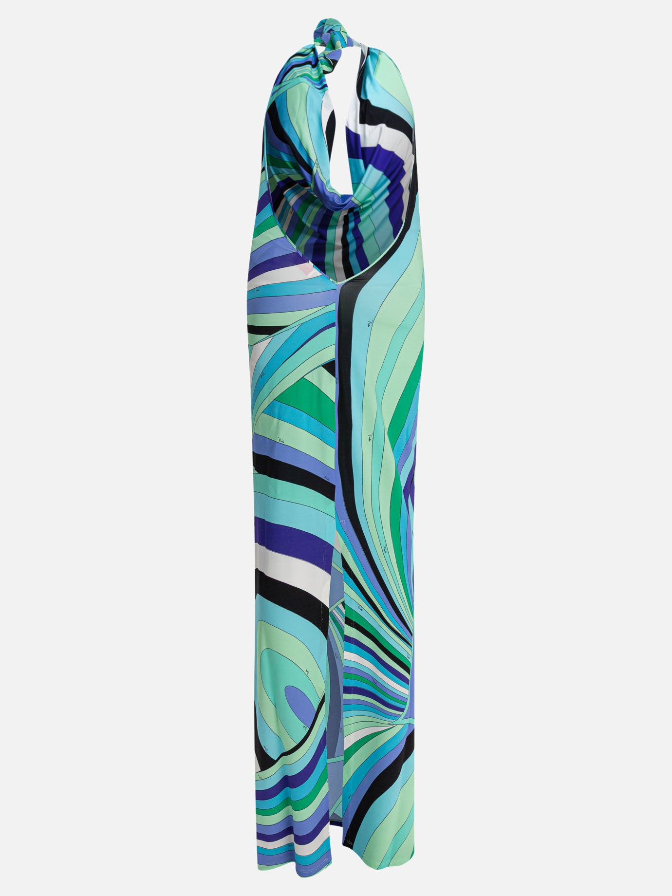 Pucci Long dress in Iride print Light blue