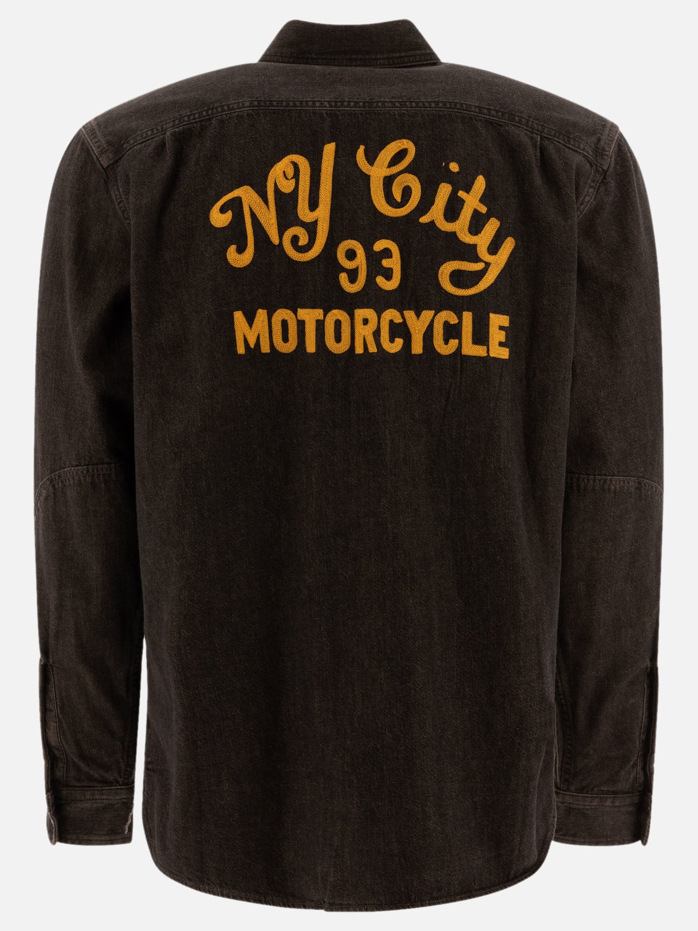 RRL by Ralph Lauren Embroidered denim shirt Black