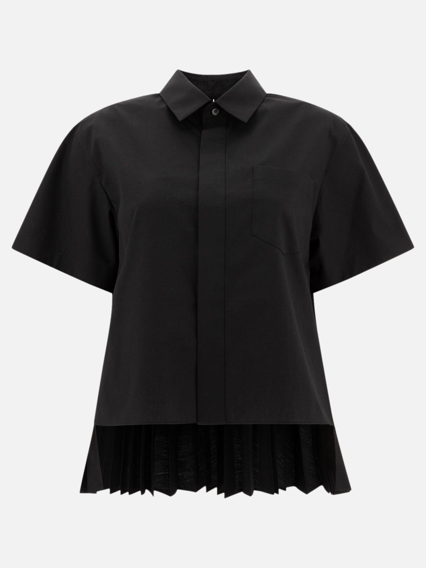Sacai Cotton poplin shirt 10435174_3 Black thumbnail_1