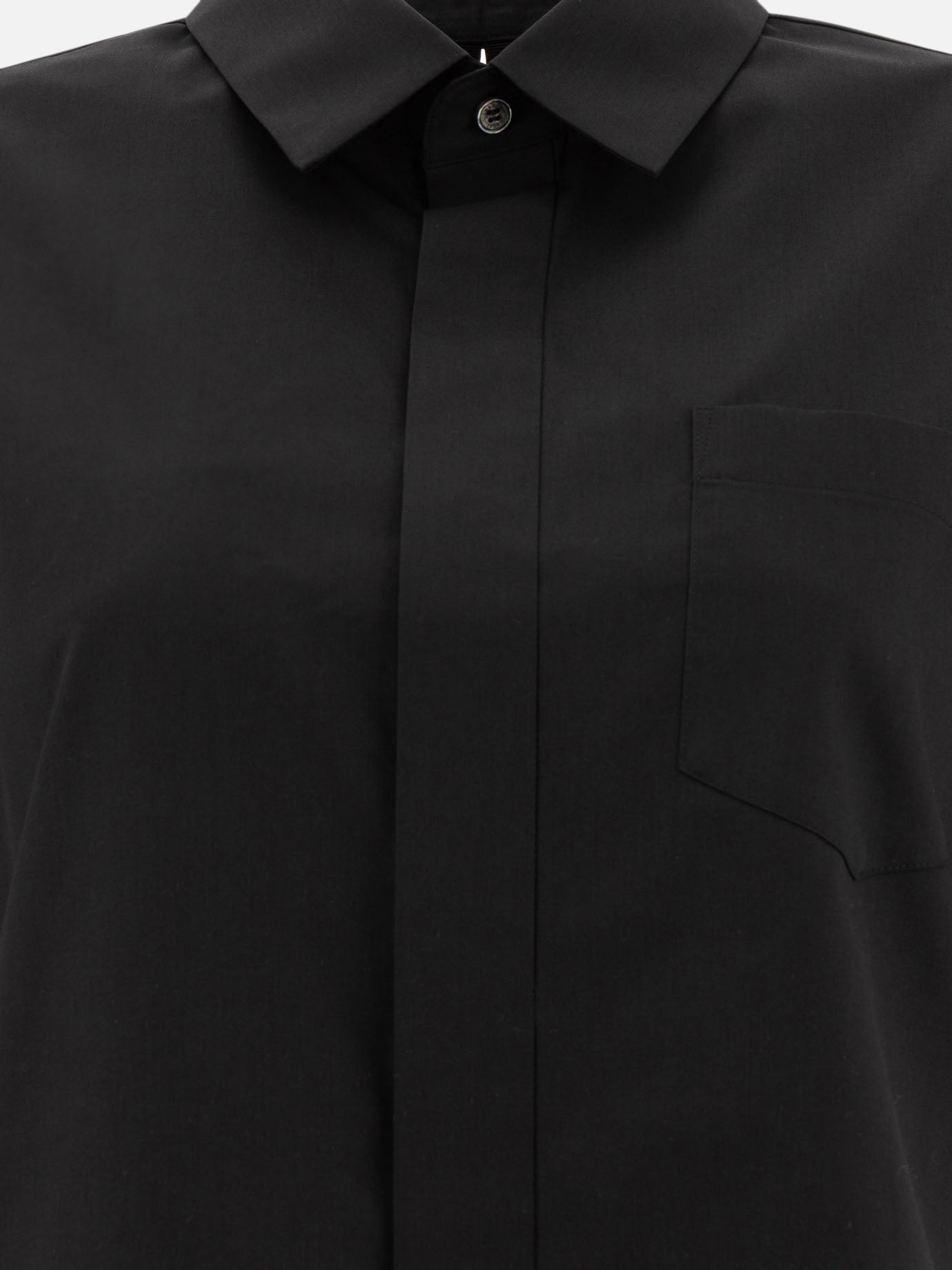 Sacai Cotton poplin shirt 10435174_3 Black thumbnail_3