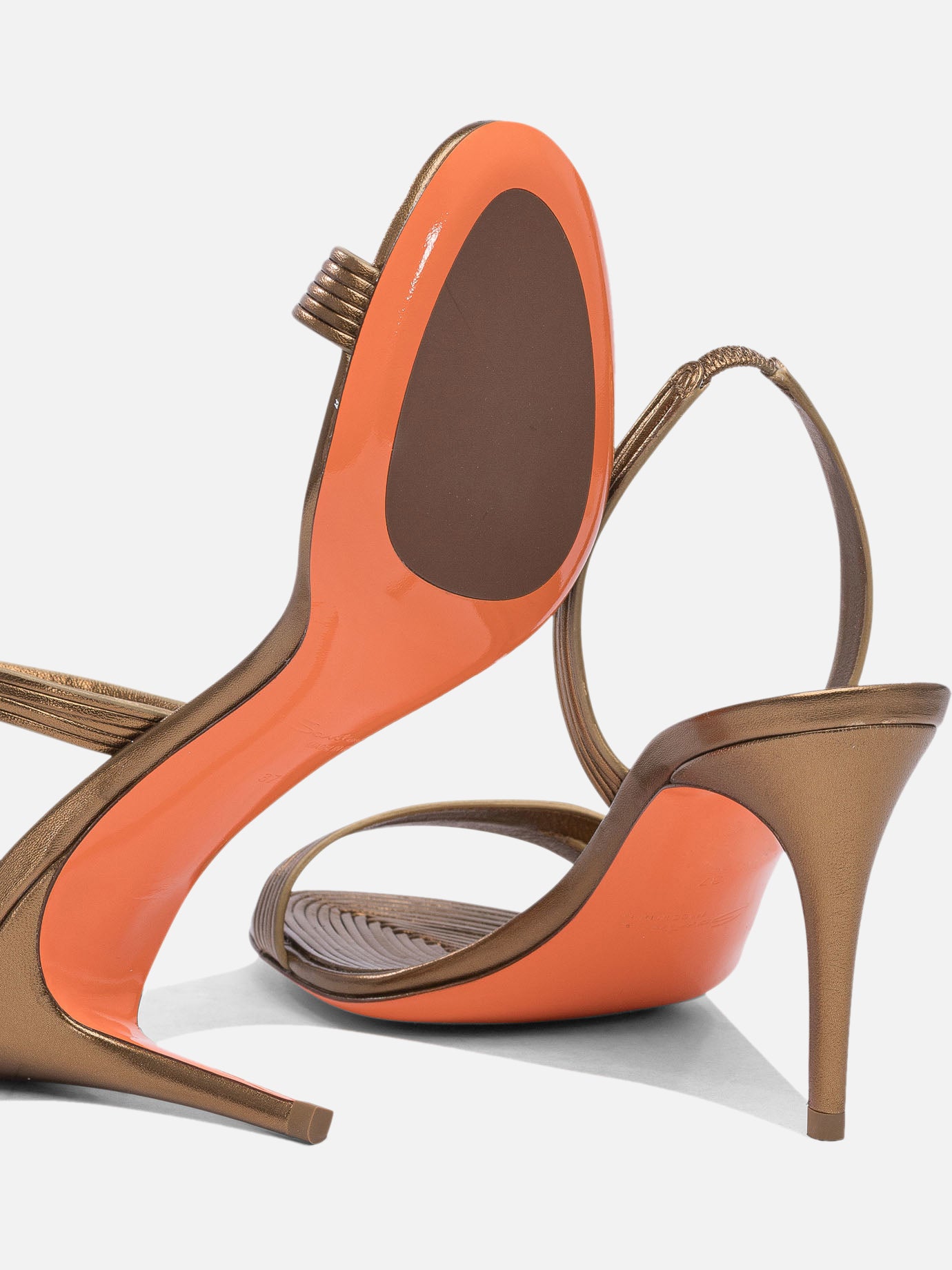 Heeled sandals 100% leather - 100% leather  Gold - Santoni Women | PDP | VIETTI Online Store | Zoom-Modal_5
