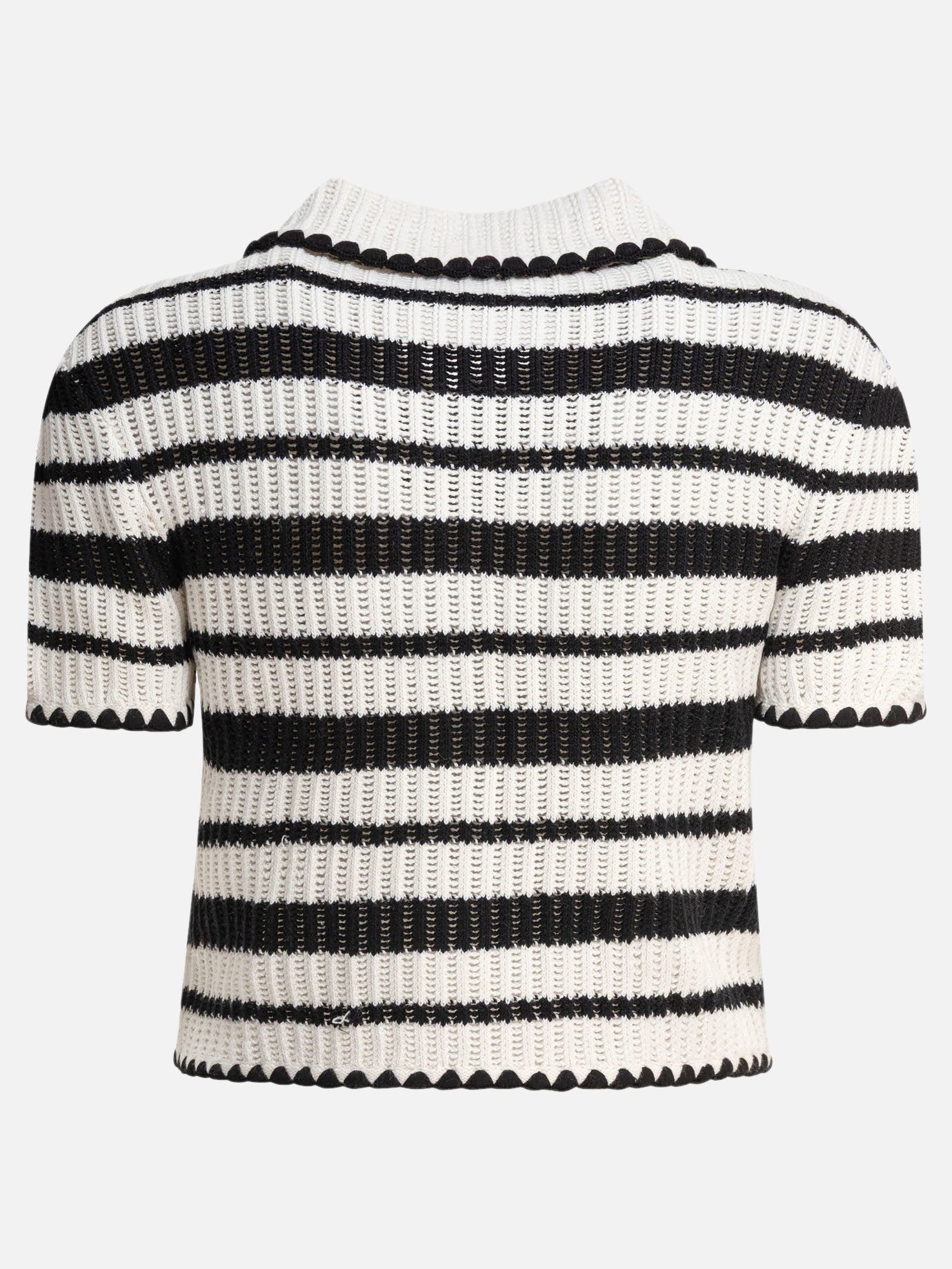 Polo sweater Striped  White - Self-portrait Women | PDP | VIETTI Online Store | thumbnail_2