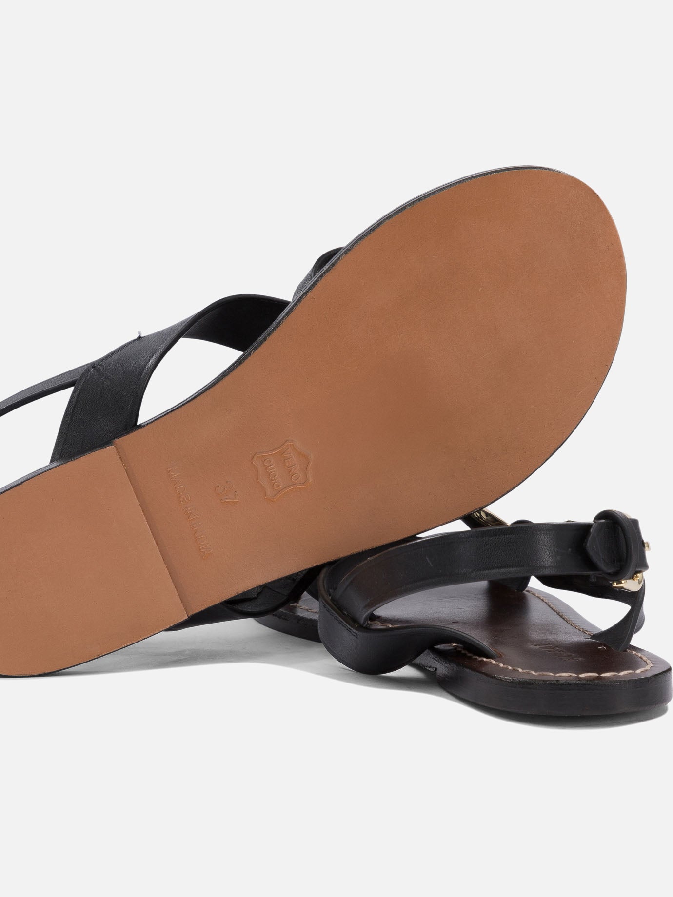 Flat sandals 100% leather - 100% leather  Black - Soeur Women | PDP | VIETTI Online Store | thumbnail_5