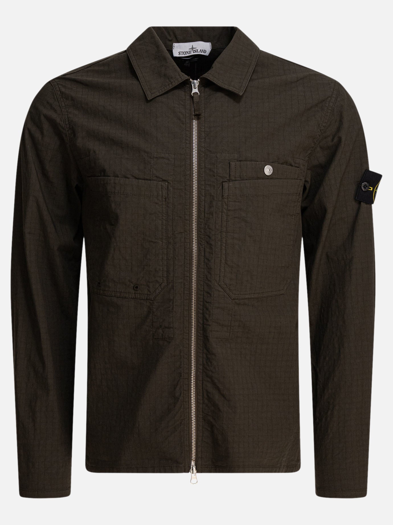 Overshirt jackets Logo  Green - Stone Island Men | PDP | VIETTI Online Store | Zoom-Modal
