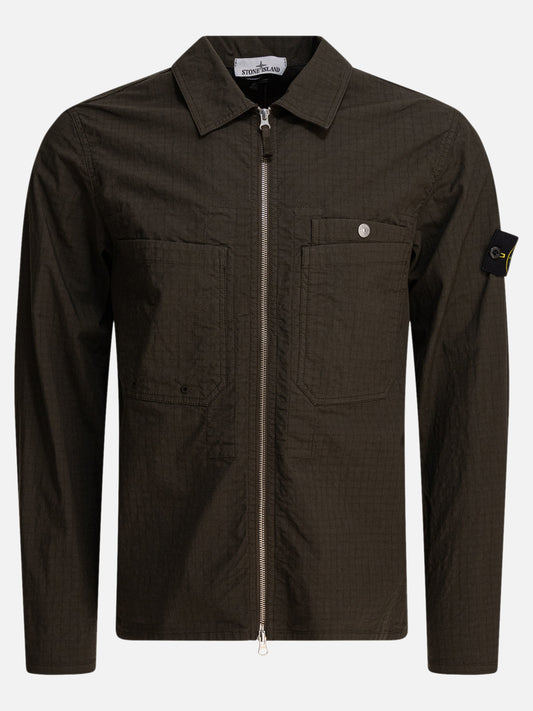Overshirt jackets Logo  Green - Stone Island Men | PLP | VIETTI Online Store 
