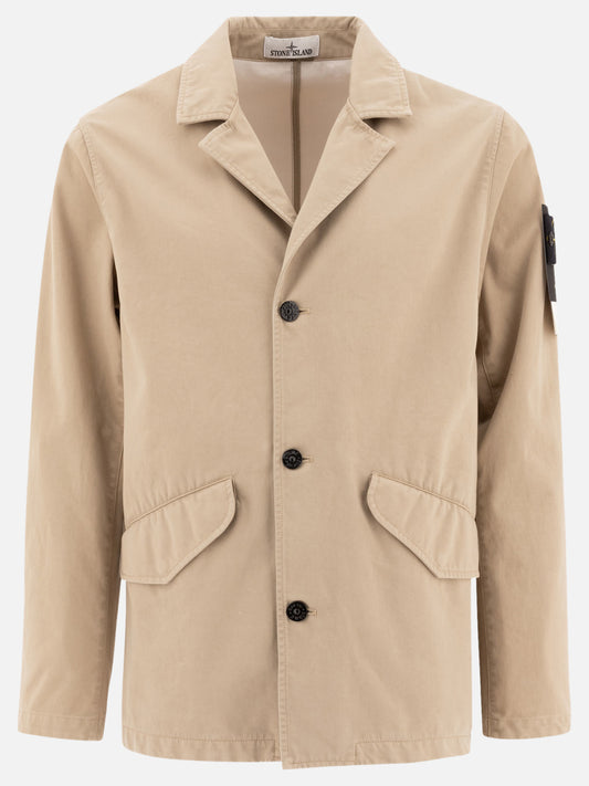 Quilted & Utility Jackets Logo  Beige - Stone Island Men | PLP | VIETTI Online Store 

