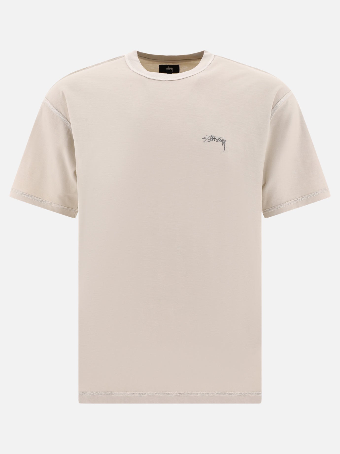 Crewneck t-shirts Logo  Beige - Stüssy Men | PDP | VIETTI Online Store | Zoom-Modal
