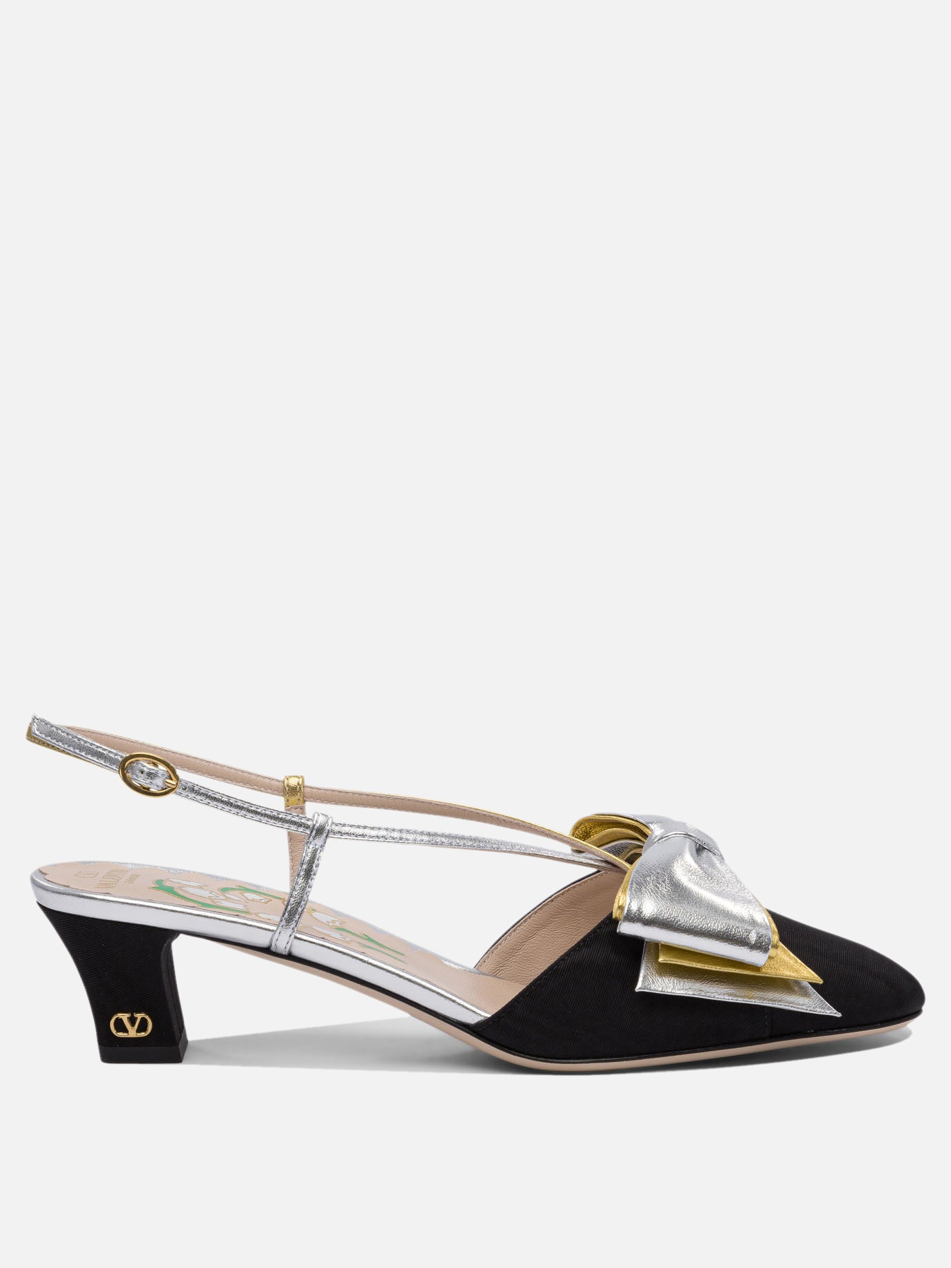 Slingbacks 100% leather - 100% leather  Black - Valentino Garavani Women | PDP | VIETTI Online Store | thumbnail