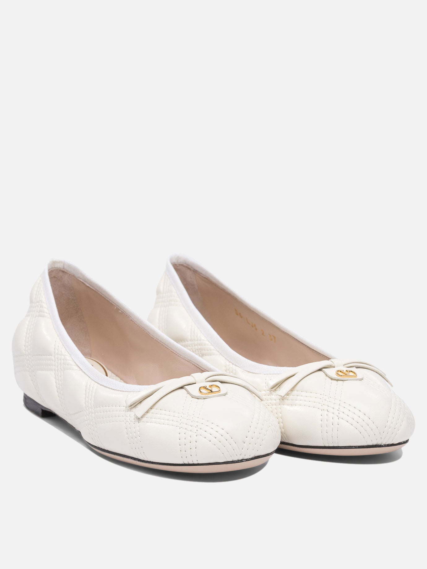 Classic ballet flats 100% leather - 100% leather  White - Valentino Garavani Women | PDP | VIETTI Online Store | thumbnail_2