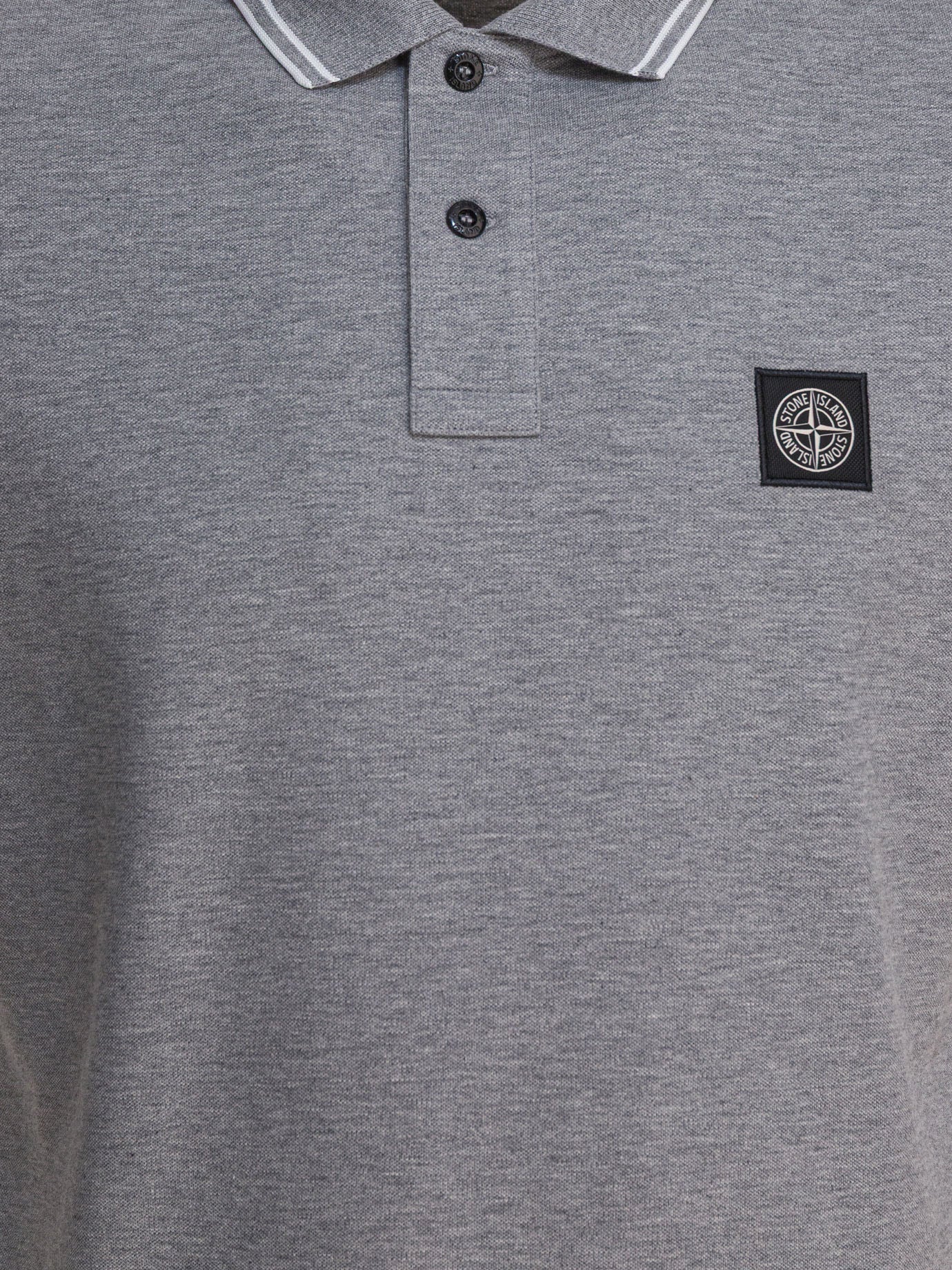Polo shirts with buttons Logo  Grey - Stone Island Men | PDP | VIETTI Online Store | Zoom-Modal_3
